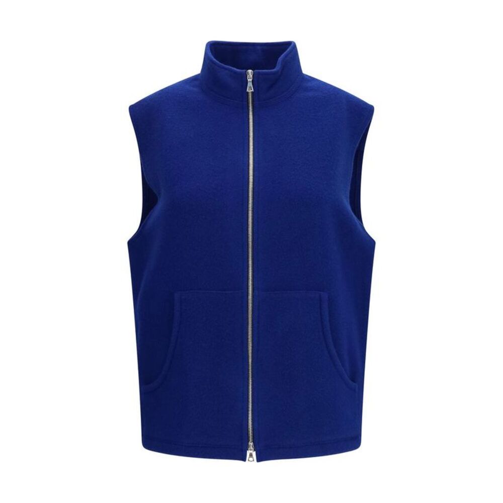 RIER Blue Wool Oves Aries Sleeveless Women's Jacket